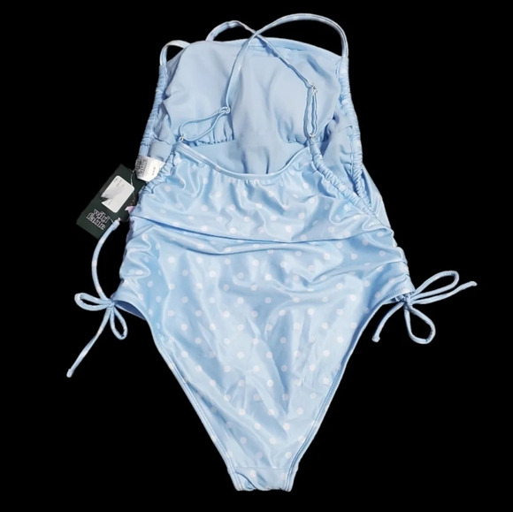 NWT Wild Fable Womens Side-Cinch High Leg Cheeky One Piece Swimsuit M 8-10 - Picture 5 of 8